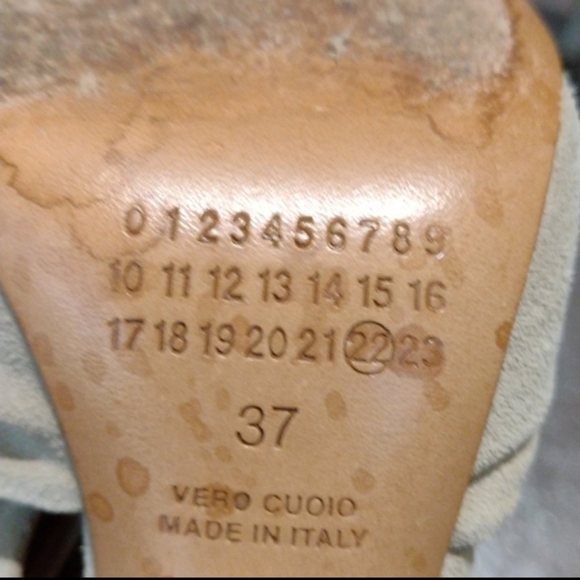 Maison Martin Margiela Suede taupy nude peep toe sandal boots size 37 - Picture 3 of 4